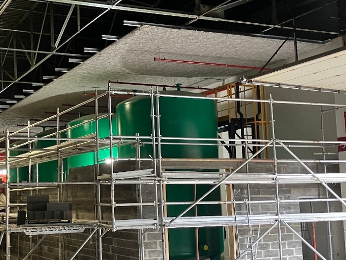 Protection incendie des charpentes
